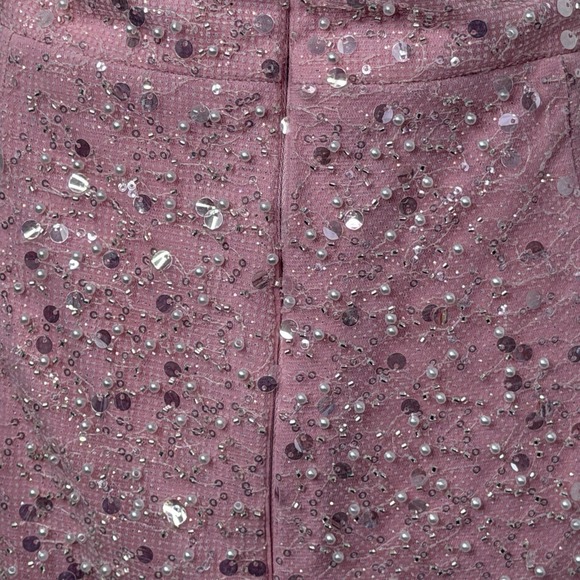 NWT Dress The Population Crystal Sequin Mini Dress Women's Pink Size L Body-con - Picture 8 of 14